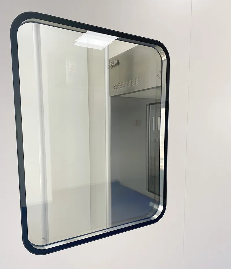Clean room double glass window