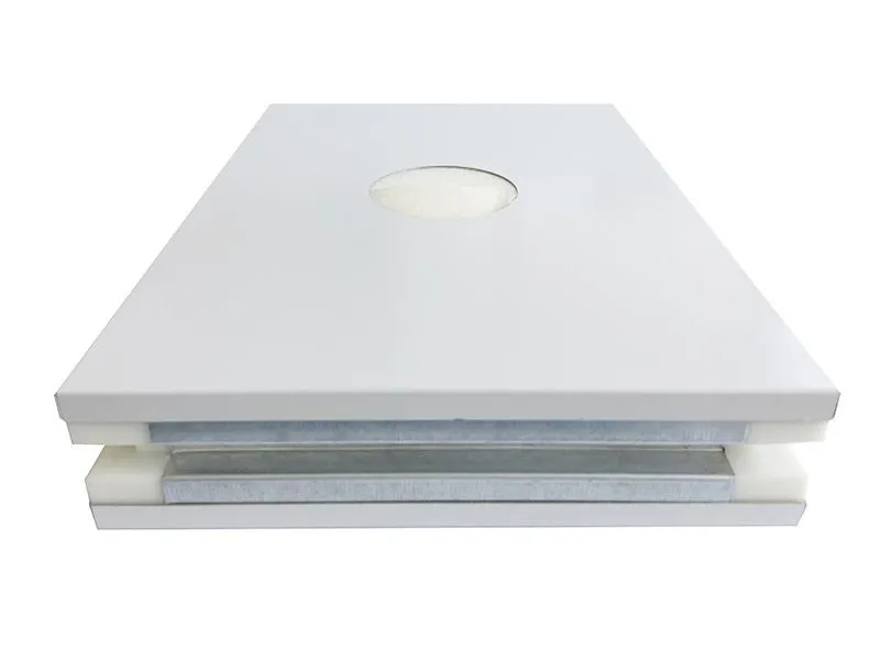Technical comparison chart of PIR, aluminum honeycomb, EPS and HPL cleanroom panels
