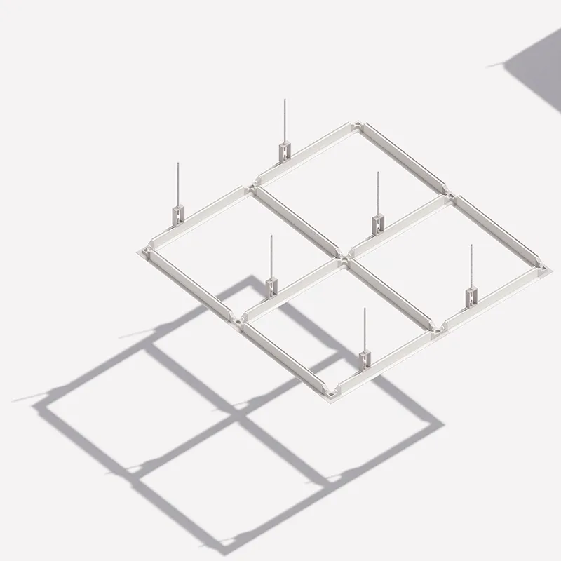 Clean room FFU ceiling grid system