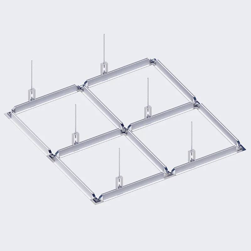 Clean room FFU ceiling grid system